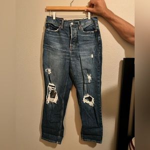 High Rise Straight Jeans